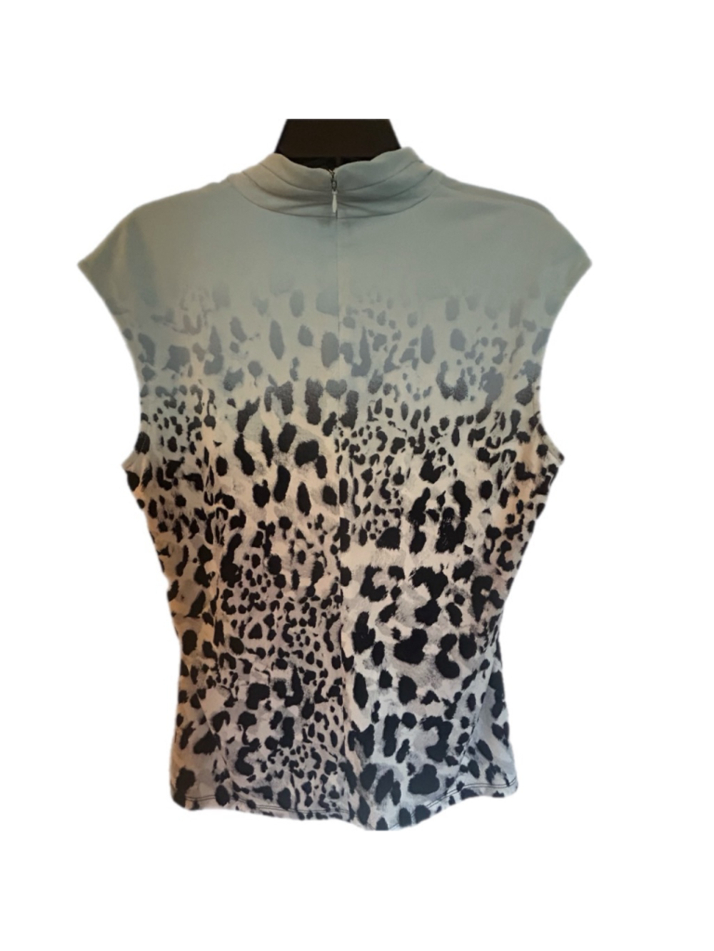 🔥 BUY ONE GET ONE FREE! Calvin Klein Abstract Geo Blouse Women L Blue White 🔥 - Picture 3 of 7